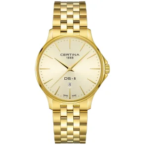 Certina DS-8 Herreklokke C0454103336100 Gul 40 mm Quartz