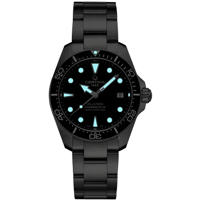 Certina DS Action Unisex C0488071105100 Svart 38 mm