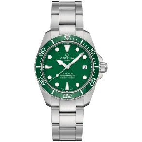 Certina C0488071109100 DS Action mekanisk automatisk 38 mm gr�nn
