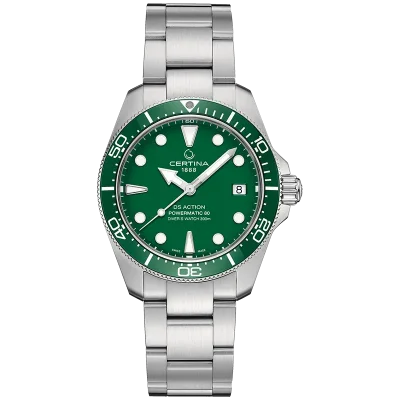 Certina C0488071109100 DS Action mekanisk automatisk 38 mm gr�nn