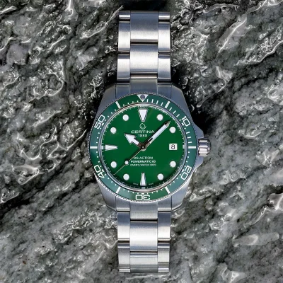 Certina C0488071109100 DS Action mekanisk automatisk 38 mm gr�nn