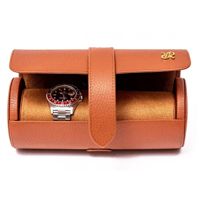 Rapport London Berkeley Tan Three Watch Roll