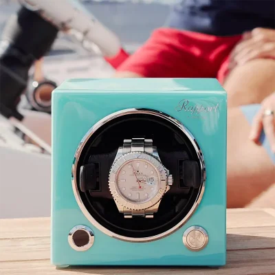 Rapport London Single Watch Winder Aqua - Limited Edition