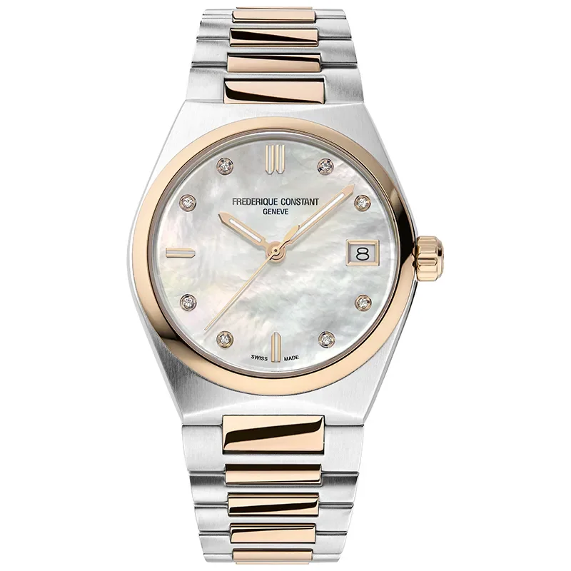 Frederique Constant FC-240MPWD2NH22B dame klokke perlemor safirglass