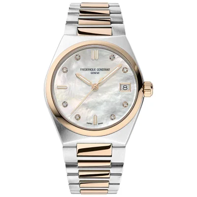 Frederique Constant FC-240MPWD2NH22B dame klokke perlemor safirglass