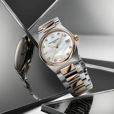 Frederique Constant FC-240MPWD2NH22B dame klokke perlemor safirglass