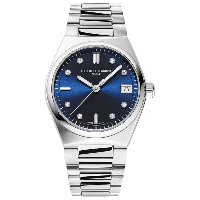 Frederique Constant FC-240ND2NH26B Dameur Bl� Quartz Safirglass