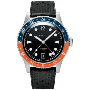 BALTIC WATCHES - AQUASCAPHE GMT ORANGE - RUBBER BLACK