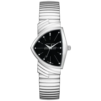 Hamilton Ventura H24411232 svart rustfritt st�l quartz