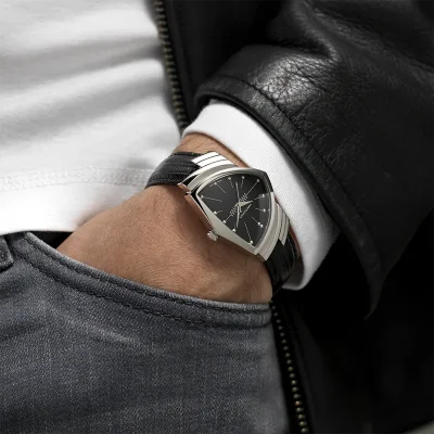 Hamilton H24411732 rustfri st�l quartz klokke