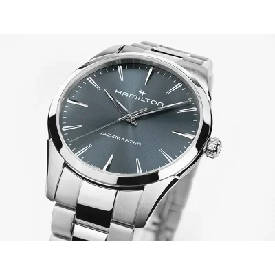 Hamilton Jazzmaster H32461141 Rustfritt st�l Bl� Skive