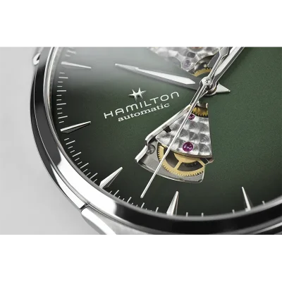 Hamilton Jazzmaster H32675560 gr�nn mekanisk klokke 40 mm