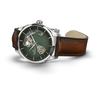 Hamilton Jazzmaster H32675560 gr�nn mekanisk klokke 40 mm