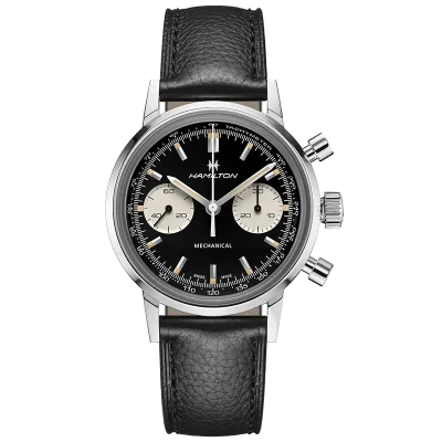 Hamilton H38429730 mekanisk klokke 40 mm, rustfritt st�l, svart