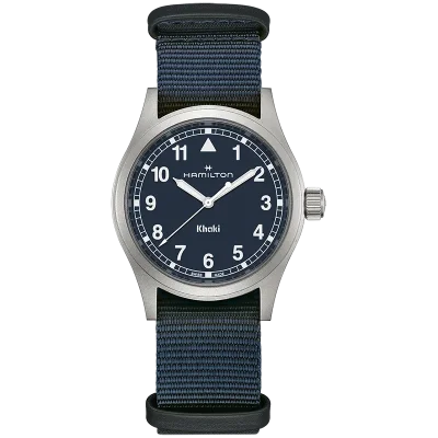 Hamilton Khaki Field H69401940 bl� safirglass rustfritt st�l