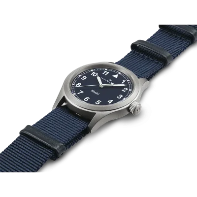Hamilton Khaki Field H69401940 bl� safirglass rustfritt st�l
