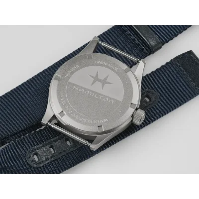 Hamilton Khaki Field H69401940 bl� safirglass rustfritt st�l