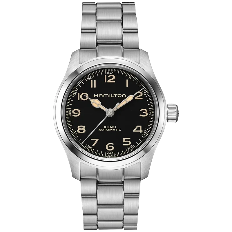 Hamilton Khaki Field H70405130, 38 mm, svart urskive