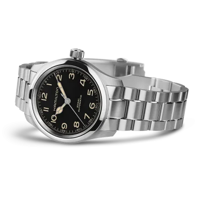 Hamilton Khaki Field H70405130, 38 mm, svart urskive
