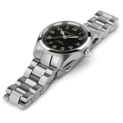 Hamilton Khaki Field H70405130, 38 mm, svart urskive