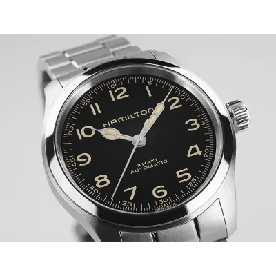 Hamilton Khaki Field H70405130, 38 mm, svart urskive