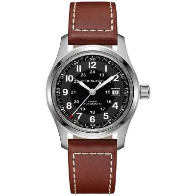 Hamilton Khaki Field H70555533 Svart Rustfritt St�l 42 mm