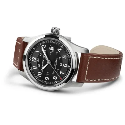Hamilton Khaki Field H70555533 Svart Rustfritt St�l 42 mm