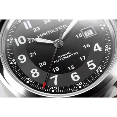 Hamilton Khaki Field H70555533 Svart Rustfritt St�l 42 mm