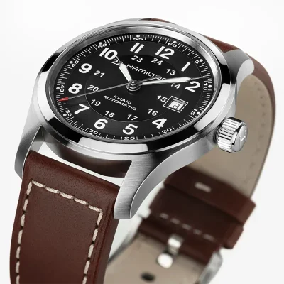 Hamilton Khaki Field H70555533 Svart Rustfritt St�l 42 mm