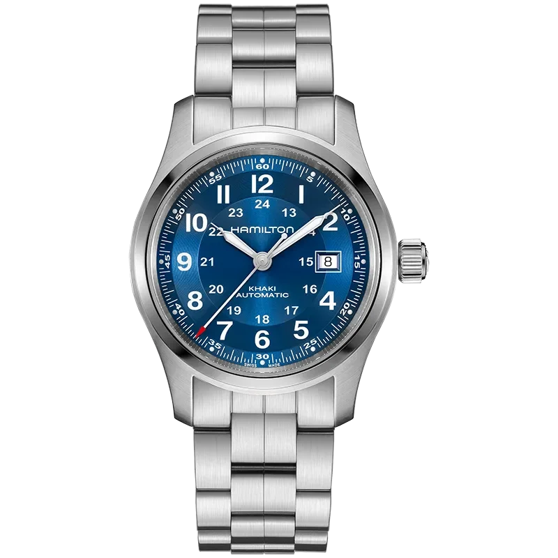 Hamilton Khaki Field H70605140 bl� mekanisk klokke