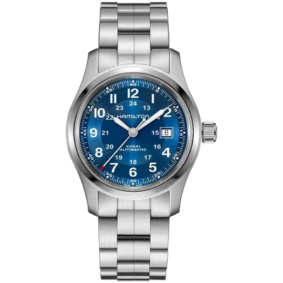 Hamilton Khaki Field H70605140 bl� mekanisk klokke