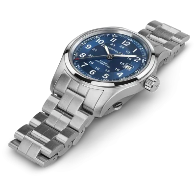 Hamilton Khaki Field H70605140 bl� mekanisk klokke