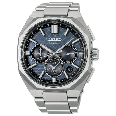 Seiko HAB001J1 quartz klokke med bl� urskive og safirglass