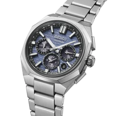 Seiko HAB001J1 quartz klokke med bl� urskive og safirglass