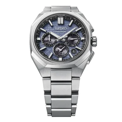 Seiko HAB001J1 quartz klokke med bl� urskive og safirglass
