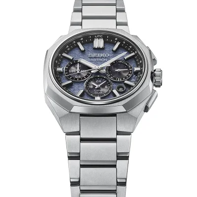 Seiko HAB001J1 quartz klokke med bl� urskive og safirglass
