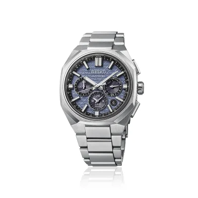 Seiko HAB001J1 quartz klokke med bl� urskive og safirglass