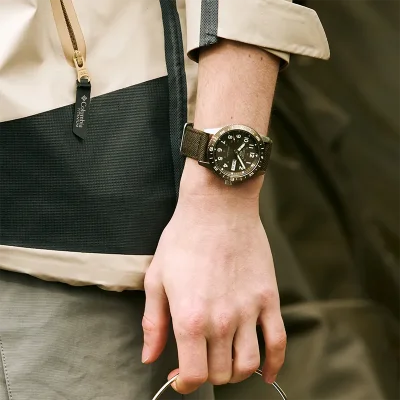 Seiko HDB009K1 mekanisk automatisk klokke brun Hardlex 41 mm