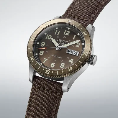 Seiko HDB009K1 mekanisk automatisk klokke brun Hardlex 41 mm