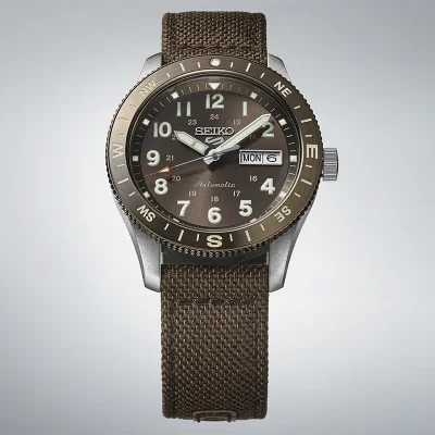 Seiko HDB009K1 mekanisk automatisk klokke brun Hardlex 41 mm