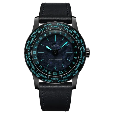 Heures du Monde - Worldtimer -Sodalite - Pressed Strap CobaltBlue