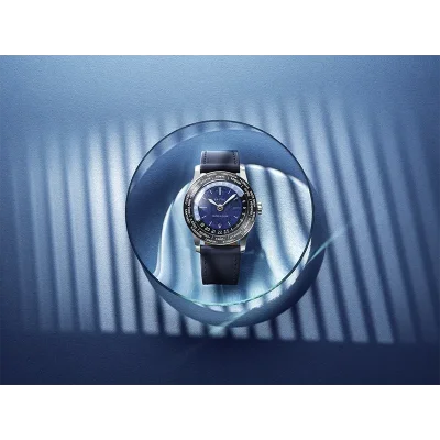 Heures du Monde - Worldtimer -Sodalite - Pressed Strap CobaltBlue