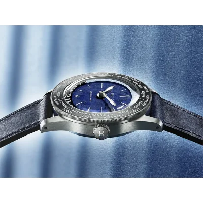 Heures du Monde - Worldtimer -Sodalite - Pressed Strap CobaltBlue