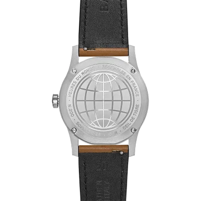 Heures du Monde - Worldtimer -Tiger Eye - Pressed StrapCognac
