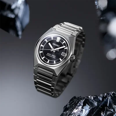 Seiko HKF003J1 King Seiko automatisk mekanisk klokke 41 mm svart