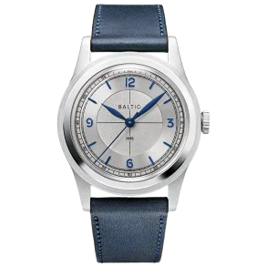 HMS 003 - Silver Blue - Stitched Navy blue