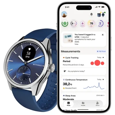 Withings HWA10-MODEL 12-ALL Bl� med safirglass 42 mm