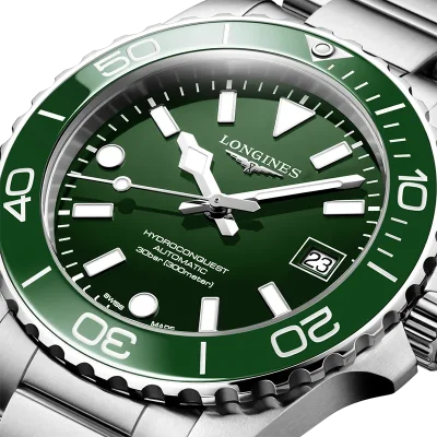 Longines HydroConquest L37794066 gr�nn automatisk klokke