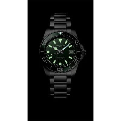 Longines HydroConquest L37794066 gr�nn automatisk klokke