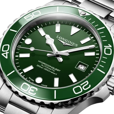 Longines HydroConquest L37884066 gr�nn, mekanisk 300 m